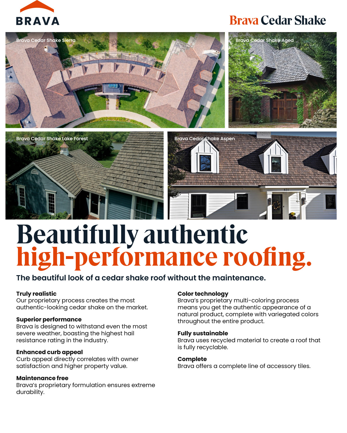 Brava Cedar Shakes High Performance Roofing